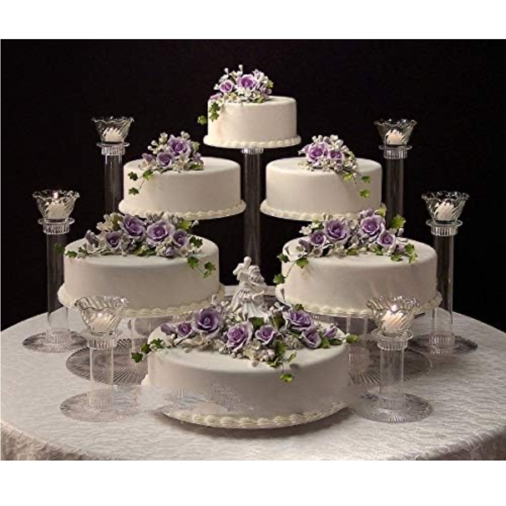 6 Tier Clear Cake Stand